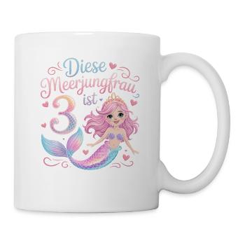 Diese Meerjungfrau Ist 3 Mädchen 3. Geburtstag - Tasse - Weiß - Rechts