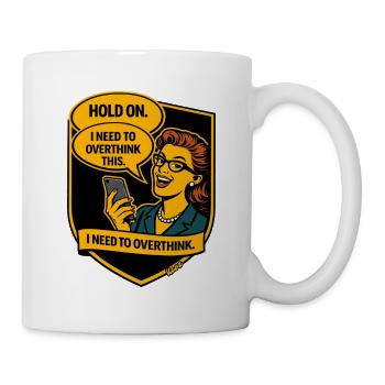 Retro Comic Rethinking - Overthinker - Mug - white - Right