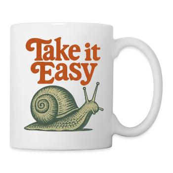 Take It Easy Snail Retro - Mug - white - Right