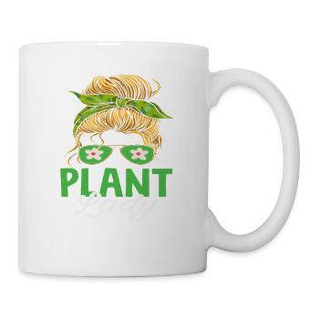 Pflanzenliebhaber Lady Liebe Pflanze Succulent - Tasse - Weiß - Rechts