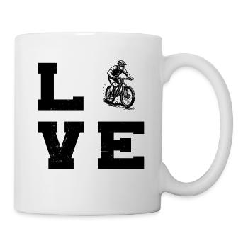 Motif emblématique du VTT - Mug blanc - blanc - Droite