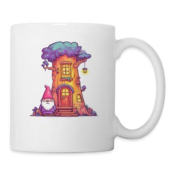 Funny Treehouse Gnome with Lantern - Mug - white - Right