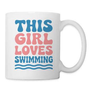 Schwimmen Sprüche Lustiges Schwimmen Geschenk - Tasse - Weiß - Rechts