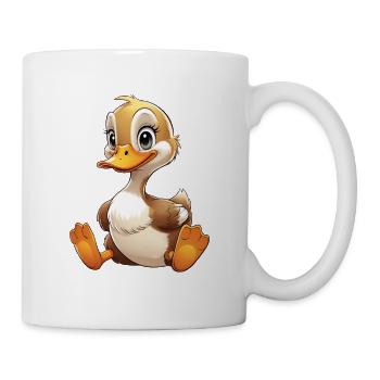 Personnage de dessin animé Canard Mignon - Mug blanc - blanc - Droite