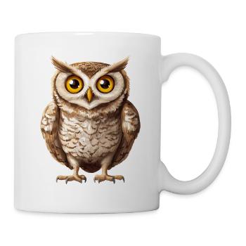 Kuschelige WaldEule mit großen Augen - Tasse - Weiß - Rechts