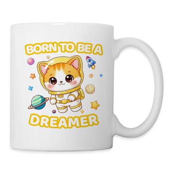 Geboren, um ein Dreamer-Astronauten-Kätzchen zu sein – Neutral 2 - Tasse - Weiß - Rechts