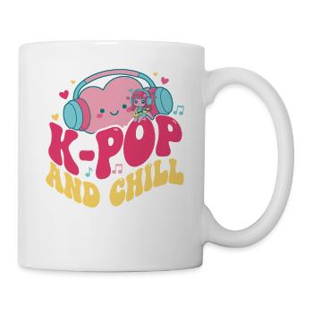 K-Pop ET CHILL Musique coréenne mignonne que les fans de Kpop adorent - Mug blanc - blanc - Droite
