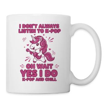 Je n’écoute pas toujours de la K-pop. Oh attends, si, je l’écoute - Mug blanc - blanc - Droite