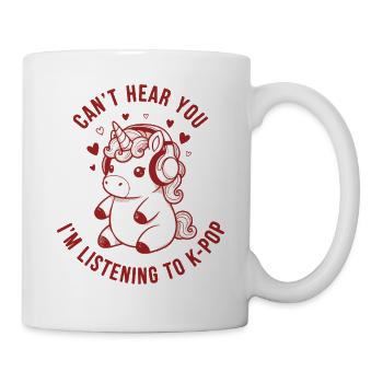 Je ne t’entends pas, j’écoute de la musique Kpop Kpop - Mug blanc - blanc - Droite