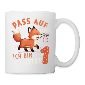 Watch World I'm Now 1 - Fox Birthday - Mug - white - Right