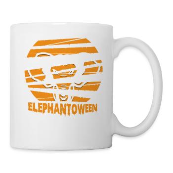 Safari Afrique faune du Serengeti éléphant d’Halloween - Mug blanc - blanc - Droite