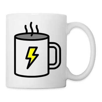 Starker Kaffee Tasse Strom - Tasse - Weiß - Rechts
