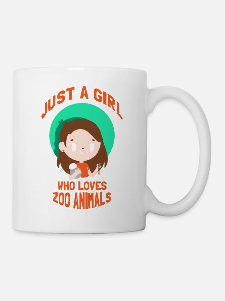 Zoo Tiere Tierpark Mädchen Frau - Tasse - Weiß