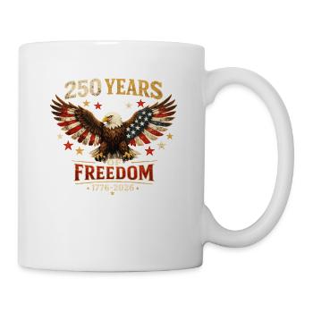250 Jahre Amerika-Jubiläum Freedom Eagle - Tasse - Weiß - Rechts