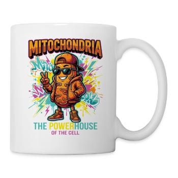 Humour scientifique puissant sur les mitochondries - Mug blanc - blanc - Droite