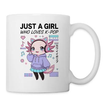 Juste une fille qui adore la musique coréenne K-pop - Mug blanc - blanc - Droite