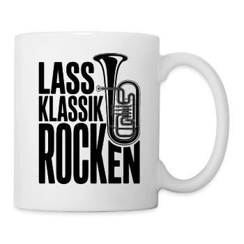 Tuba - Lass Klassik rocken Orchester Musiker - Tasse - Weiß - Rechts