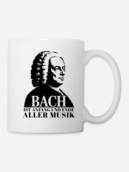 Johann Sebastian Bach -Anfang und Ende aller Musik - Tasse - Weiß