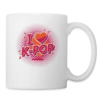J’adore la musique coréenne K-pop, anime mignon, la pop coréenne - Mug blanc - blanc - Droite
