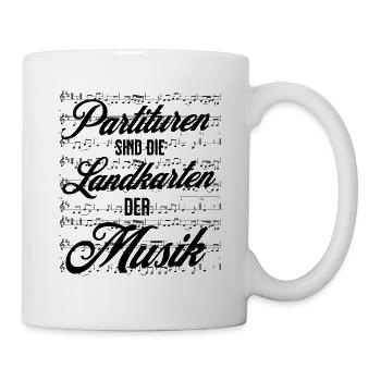Musicians - Scores are the maps of music - Mug - white - Right