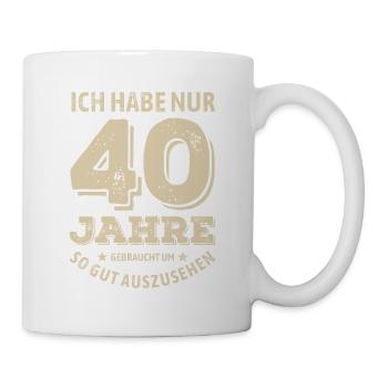 40 years - looking good | Birthday Gift - Mug - white - Right