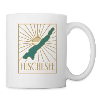 Fuschlsee Sonnenstrahl Vintage - Tasse - Weiß - Rechts