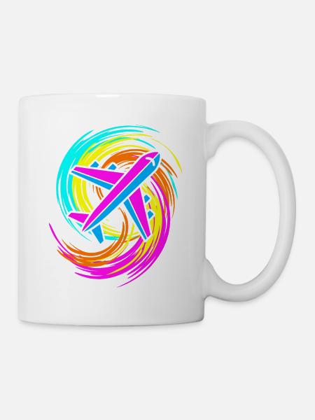 Flugzeug - Tasse - Weiß