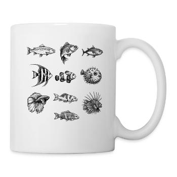 Sea Silhouettes: Fish Silhouettes - Mug - white - Right
