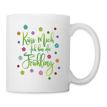 Kiss me I'm spring - Mug - white - Right