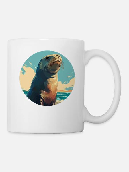 Seelöwen Seelöwe - Tasse - Weiß