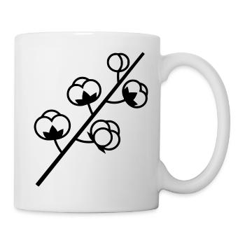 Baumwolle Zweig Pflanze - Tasse - Weiß - Rechts