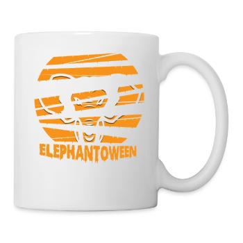 Safari Afrique faune du Serengeti éléphant d’Halloween - Mug blanc - blanc - Droite