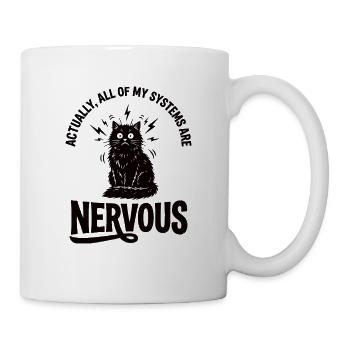 Real Irony Cat Nervous System Statement - Mug - white - Right