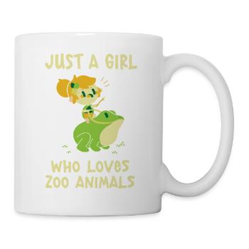 Zoo, Animaux du Parc Animalier, Fille Grenouille - Mug blanc - blanc - Droite