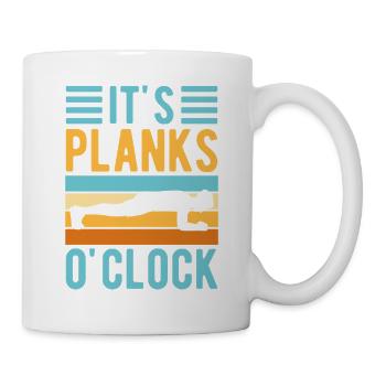 Fitness Fanatics It´s Planks O´Clock Calisthenics - Tasse - Weiß - Rechts