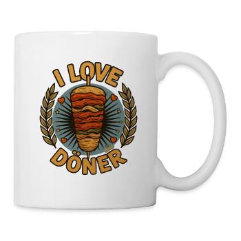 iCH LIEBE Döner  - Tasse - Weiß - Rechts