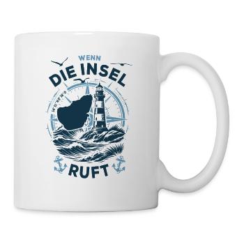Ver de Pell Quand l’île appelle - Vagues de la mer du Nord - Mug blanc - blanc - Droite