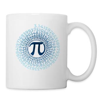 Symbole Pi avec spirale de nombres | Numéro de district 3.1415 - Mug blanc - blanc - Droite