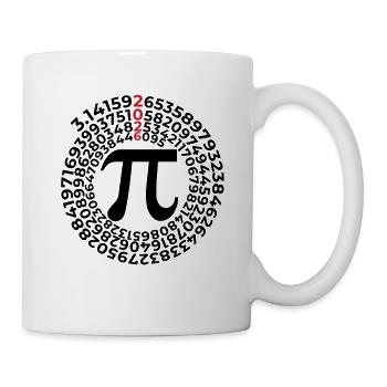 Jour Pi 2026 avec Spirale des Nombres | Numéro de district 3.1415 - Mug blanc - blanc - Droite