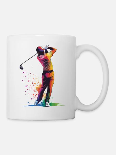 Golf-Schwung - Tasse - Weiß