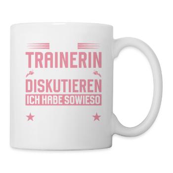 L’entraîneur n’a pas à en discuter - Mug blanc - blanc - Droite