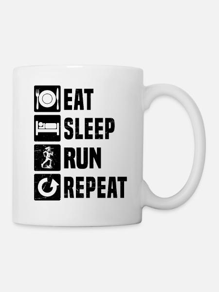 Einfach Running zeitloses Design - Tasse - Weiß