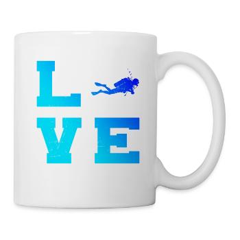 Motif emblématique de la plongée - Mug blanc - blanc - Droite