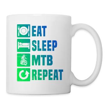 Un motif réservé au VTT - Mug blanc - blanc - Droite