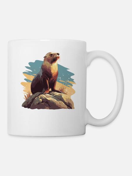 Seelöwen Seelöwe - Tasse - Weiß