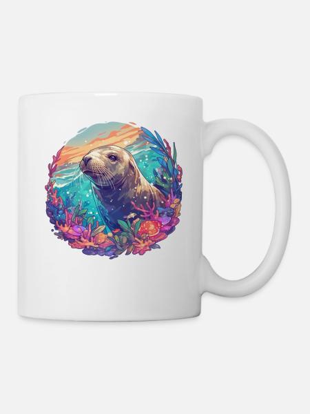 Seelöwen Seelöwe - Tasse - Weiß