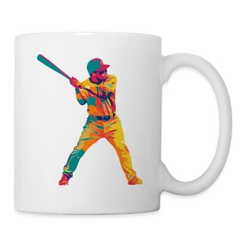 Pop Art Baseball Swing - Mug - white - Right