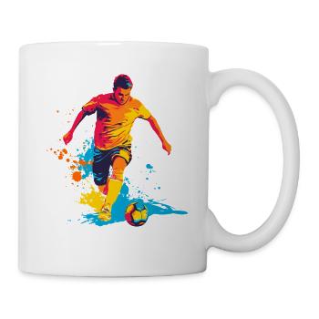 Color explosion soccer hero in sprint - Mug - white - Right