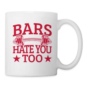 Les bars de bodybuilders motivant fitness vous détestent aussi - Mug blanc - blanc - Droite