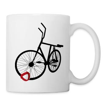 Radball, Cycleball, Hallenradsport - Tasse - Weiß - Rechts